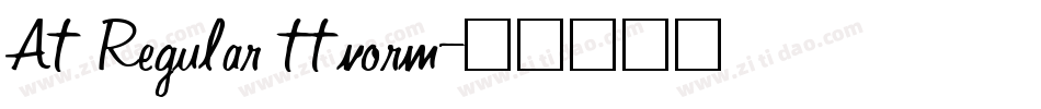 At Regular ttnorm字体转换